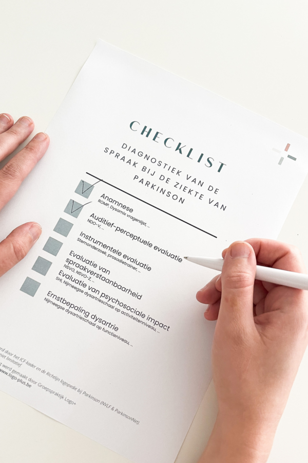 Checklist - Diagnostiek van de spraak bij de Ziekte van Parkinson